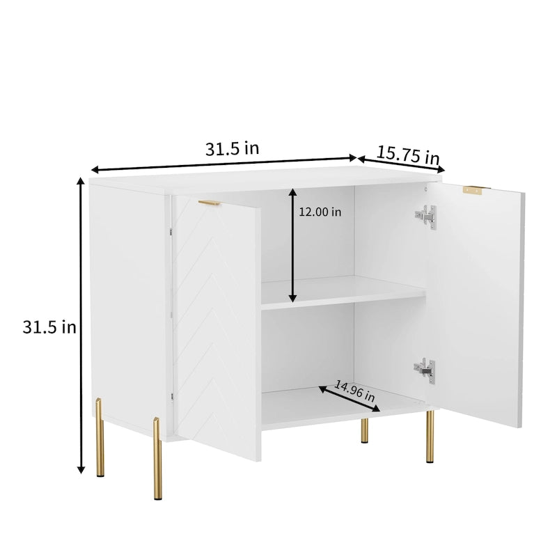 Buffet décoratif double porte pour supports de rangement