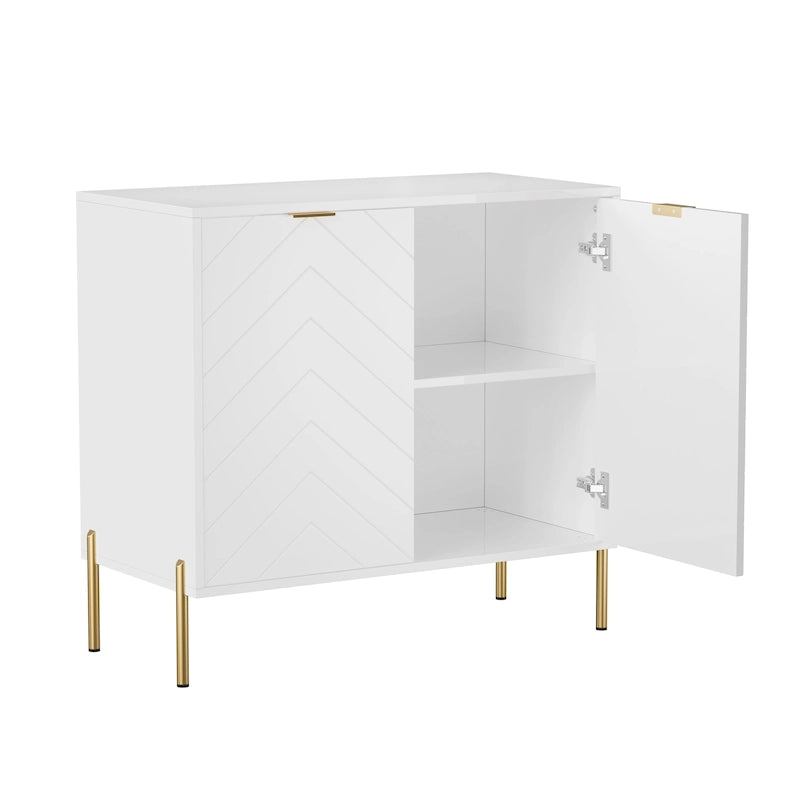Buffet décoratif double porte pour supports de rangement