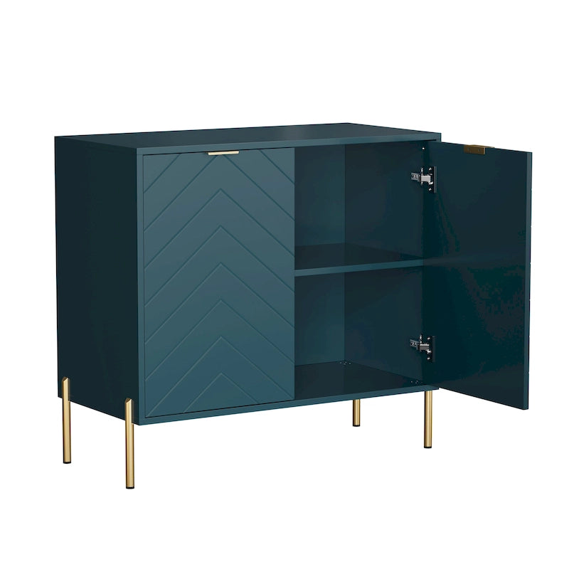 Buffet décoratif double porte pour supports de rangement