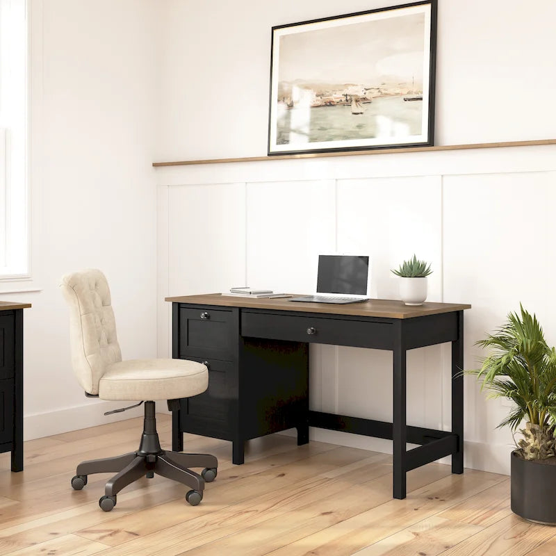 Bureau informatique avec tiroirs