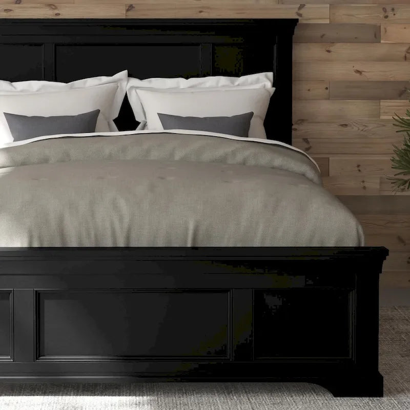 Lit queen-size noir