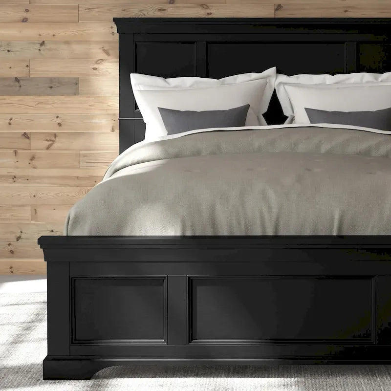 Lit queen-size noir