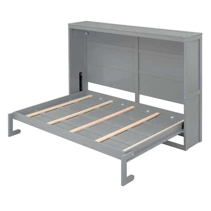 Lit escamotable mural pleine grandeur, Gris