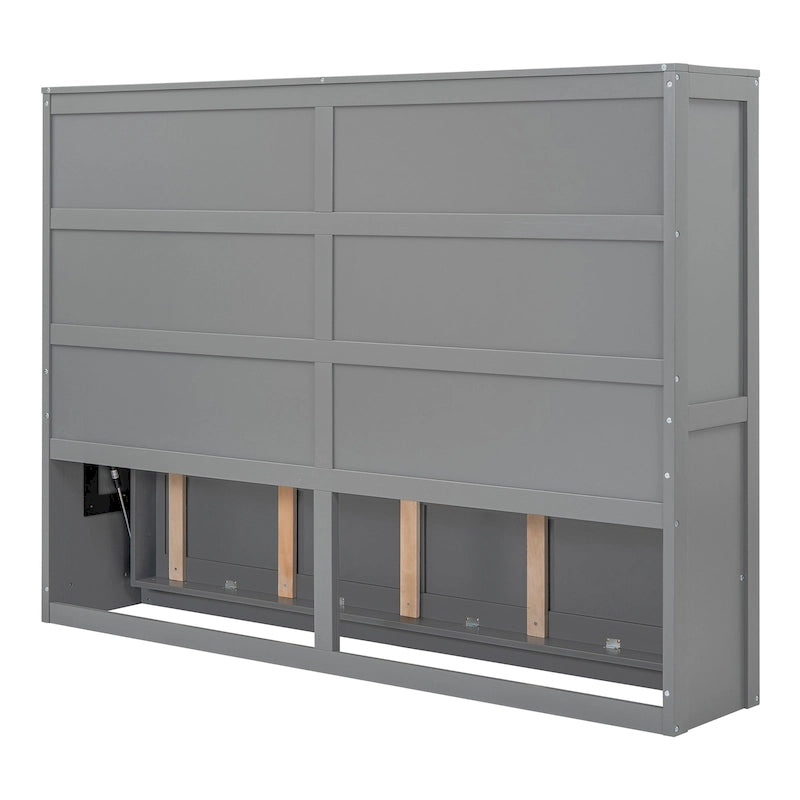 Lit escamotable mural pleine grandeur, Gris