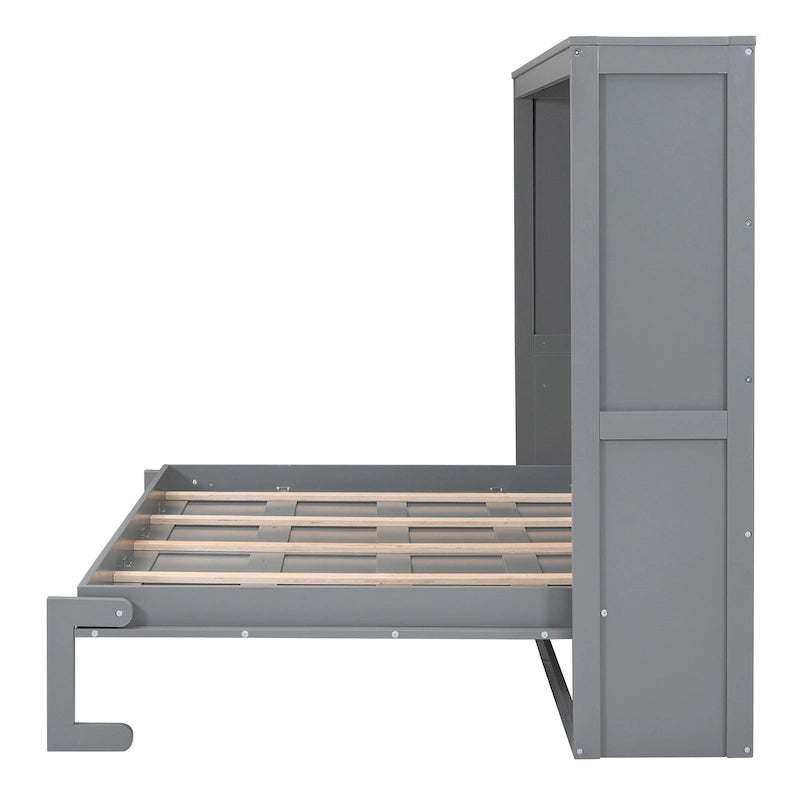 Lit escamotable mural pleine grandeur, Gris