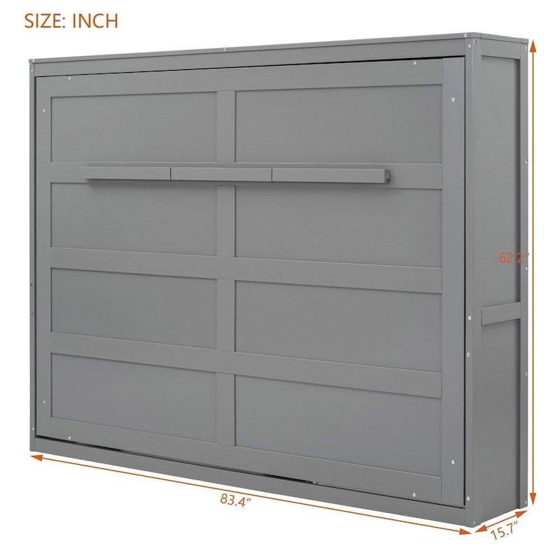 Lit escamotable mural pleine grandeur, Gris