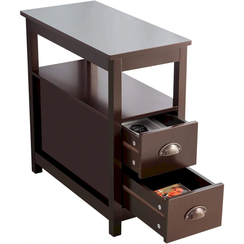 Table d'appoint de salon / table de chevet étroite de style campagnard