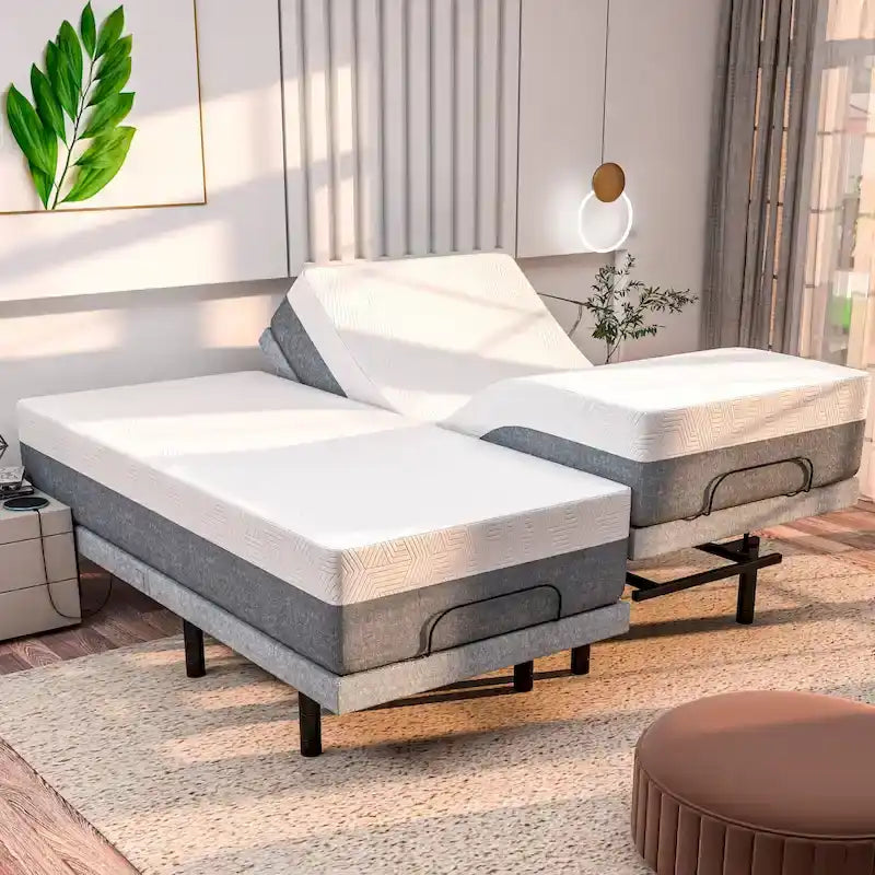 Sommier réglable avec un matelas hybride de 30,5 cm