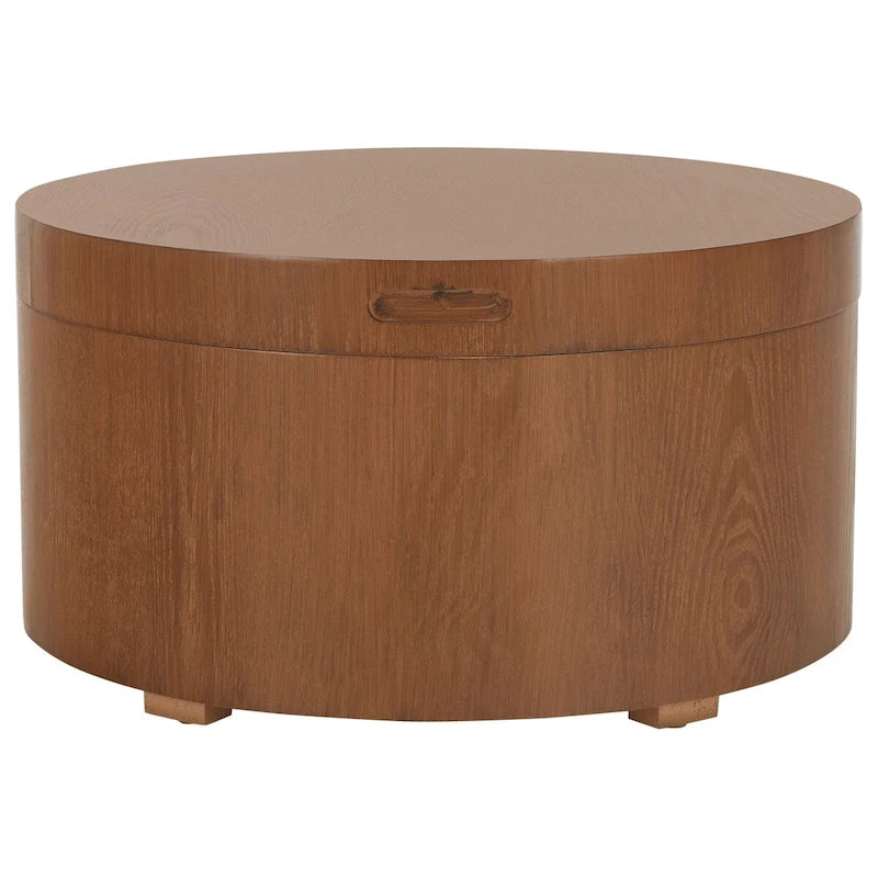 Table basse ronde avec rangement