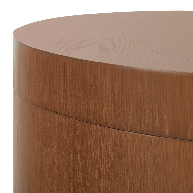 Table basse ronde avec rangement