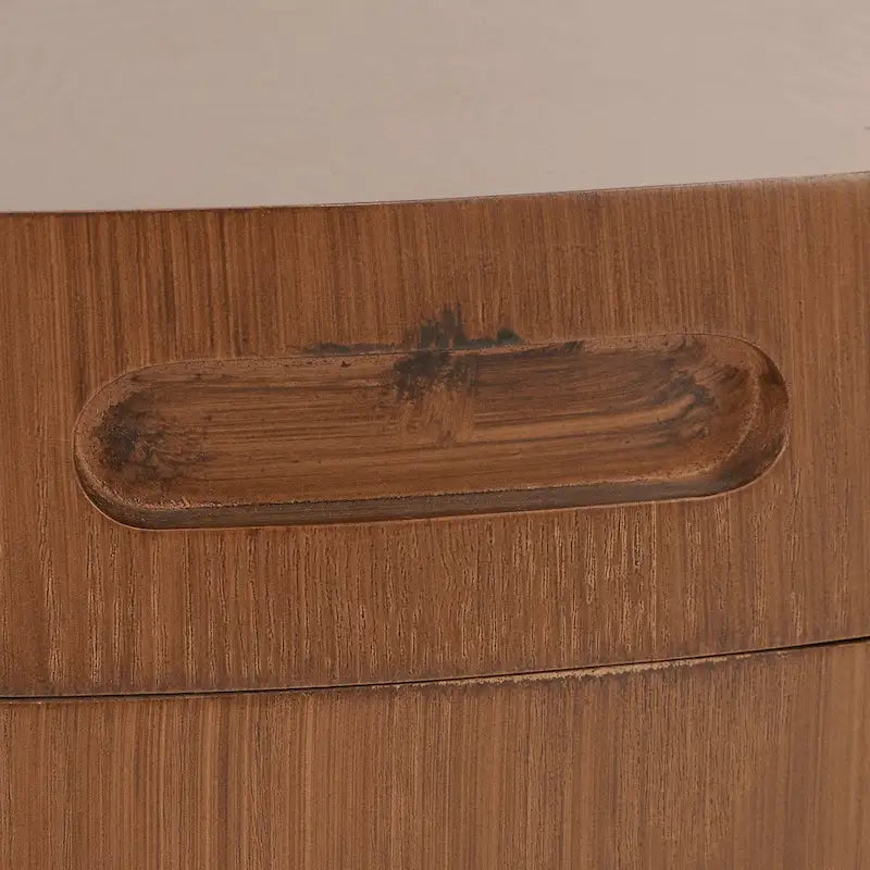 Table basse ronde avec rangement