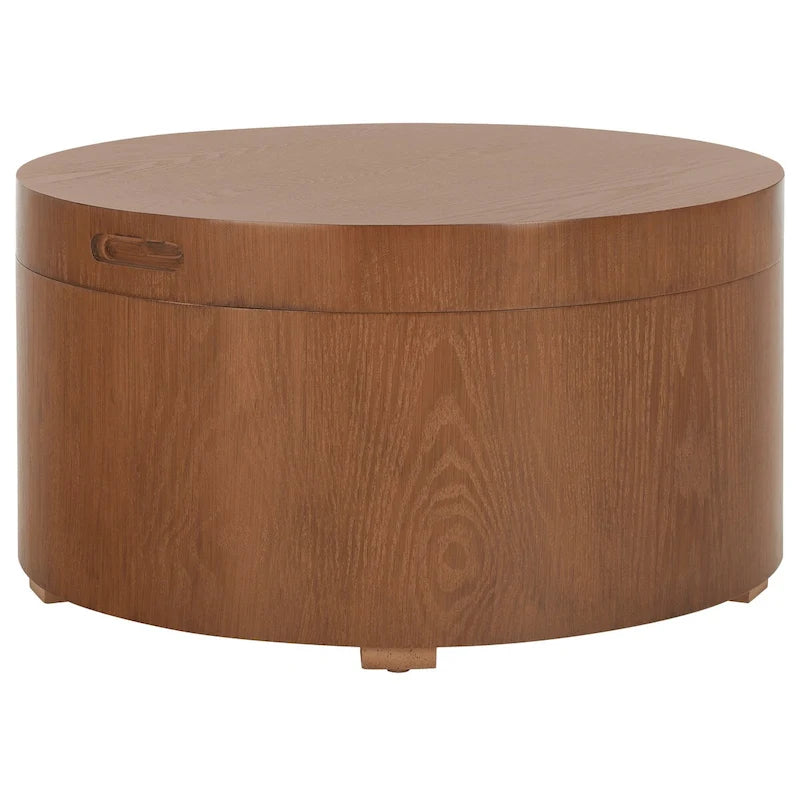 Table basse ronde avec rangement
