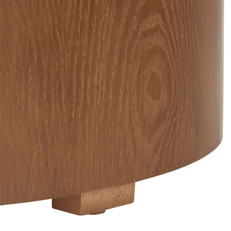 Table basse ronde avec rangement