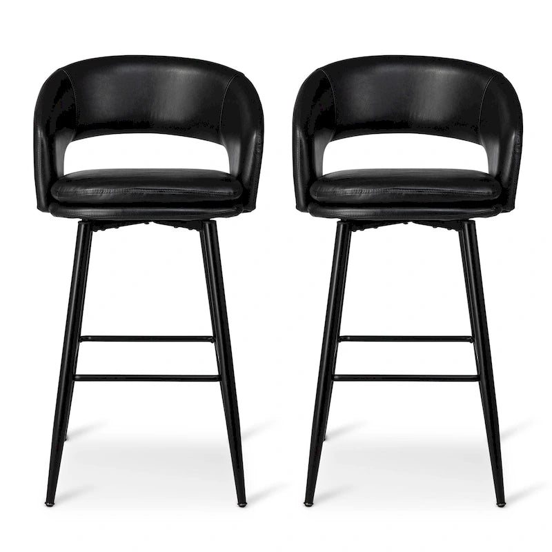 Tabouret de bar en similicuir de haute qualité, style médiéval-moderne, hauteur 40,5 pouces