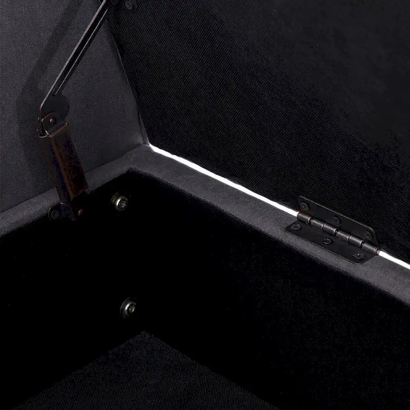 Banc de rangement capitonné, banc d'entrée avec accoudoirs et plateau rabattable capitonné