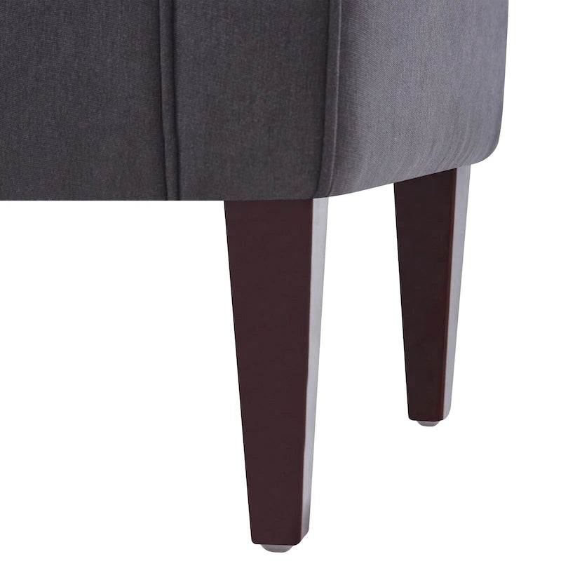 Banc de rangement capitonné, banc d'entrée avec accoudoirs et plateau rabattable capitonné
