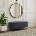 Banc de rangement moderne Ellipse avec pieds en métal