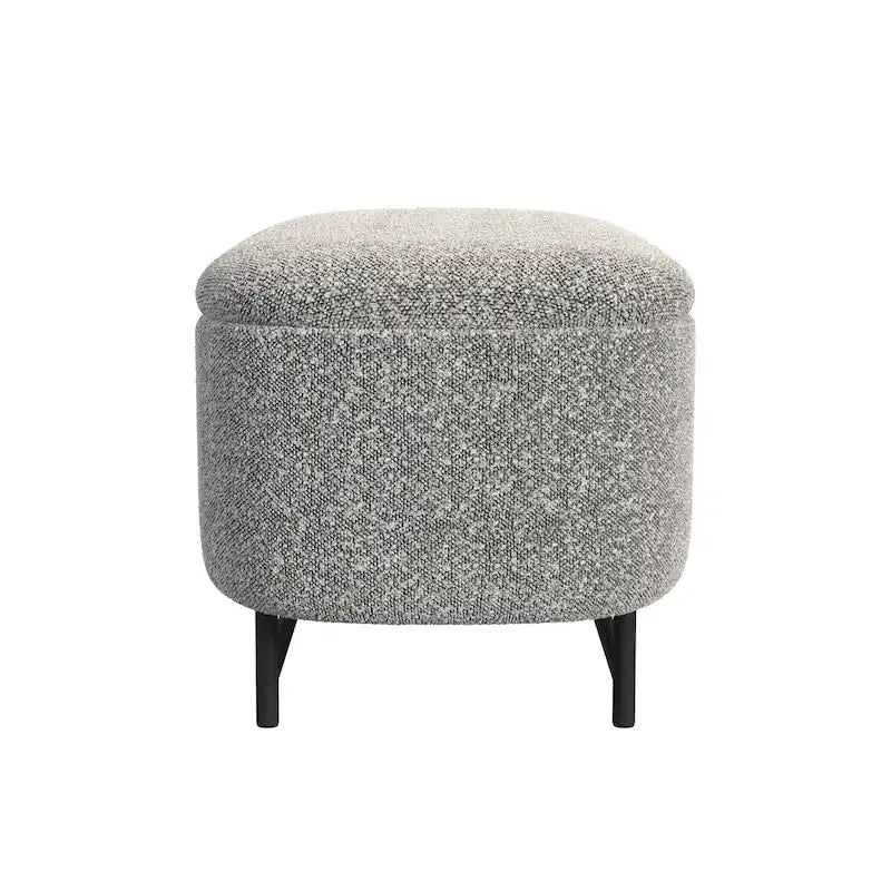 Banc de rangement moderne Ellipse avec pieds en métal