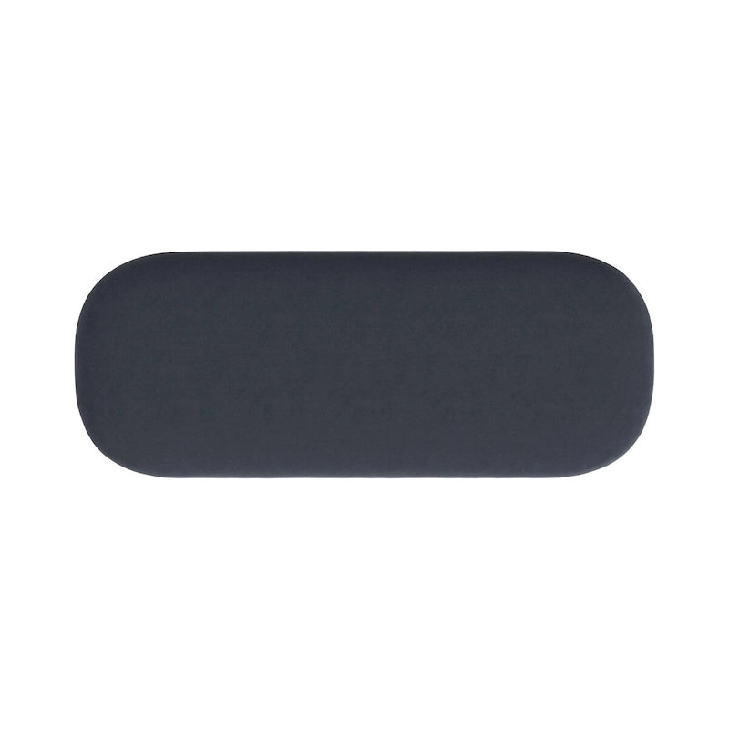 Banc de rangement moderne Ellipse avec pieds en métal