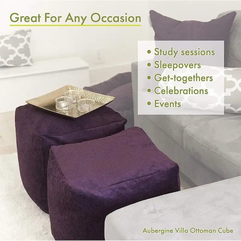 Poufs/cubes d'intérieur/extérieur en bambou