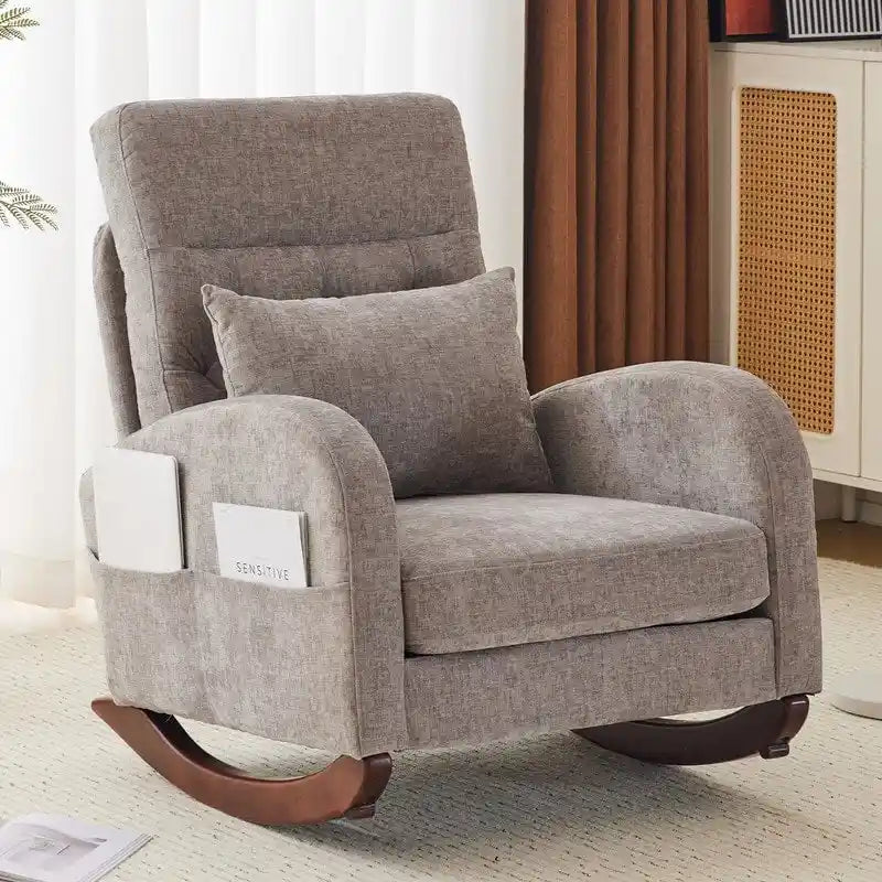 Fauteuil à bascule rembourré