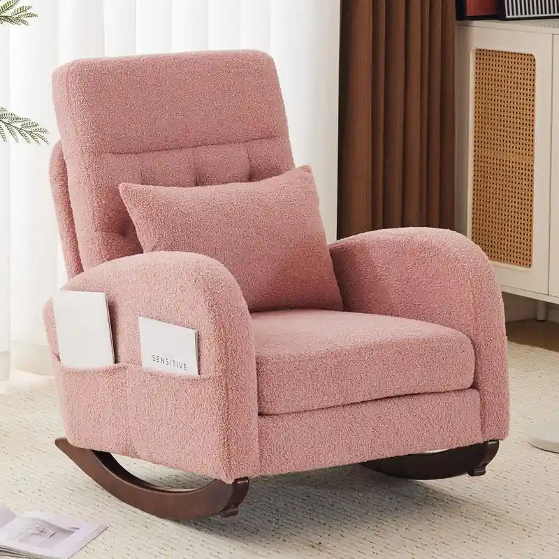 Fauteuil à bascule rembourré
