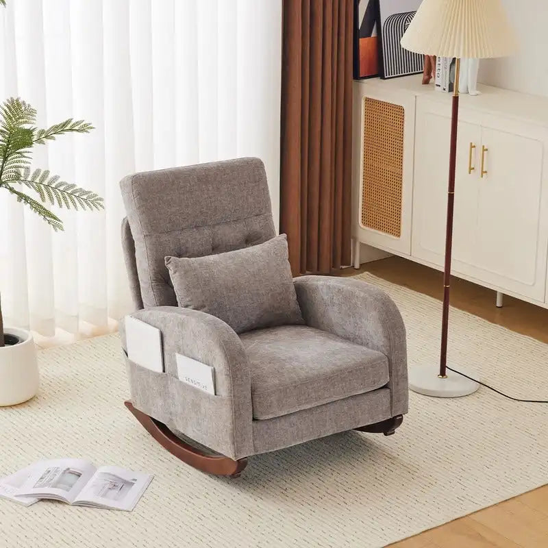 Fauteuil à bascule rembourré