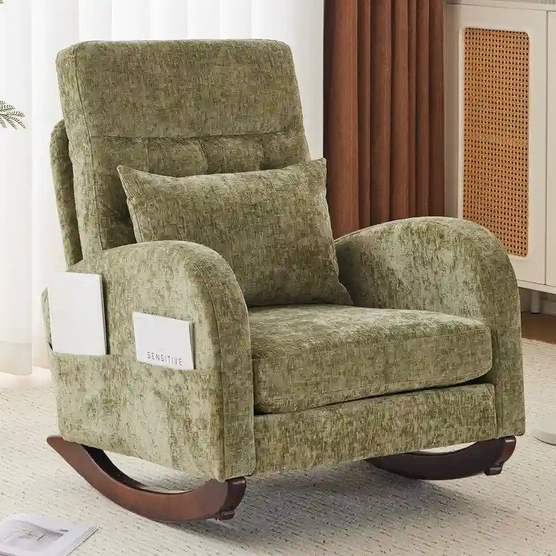 Fauteuil à bascule rembourré