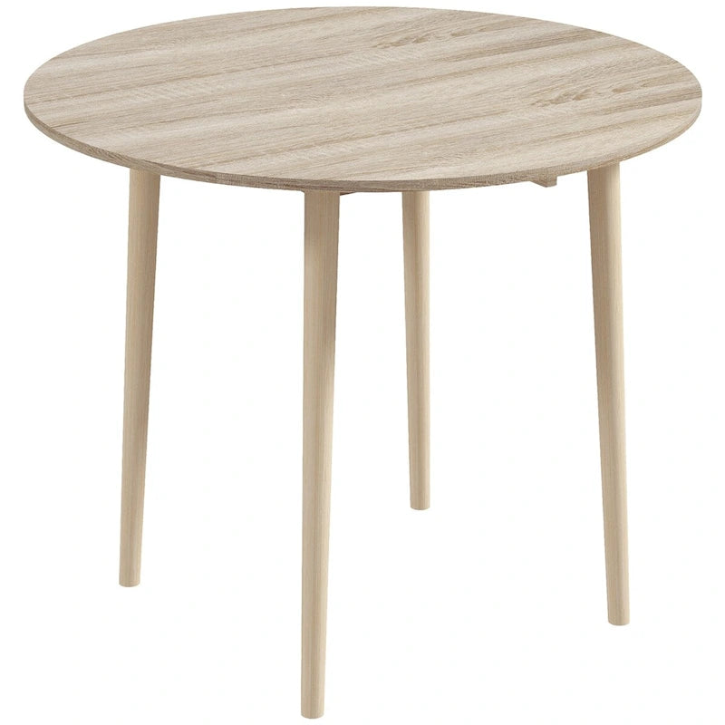 Table à manger ronde pliante, plateau rabattable