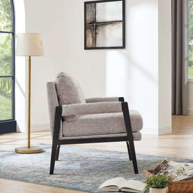 Fauteuil rembourré moderne de style médiéval
