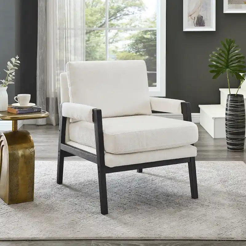 Fauteuil rembourré moderne de style médiéval