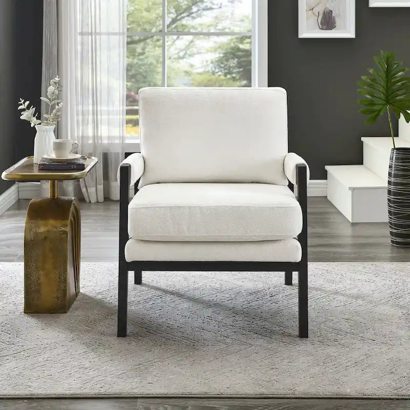 Fauteuil rembourré moderne de style médiéval