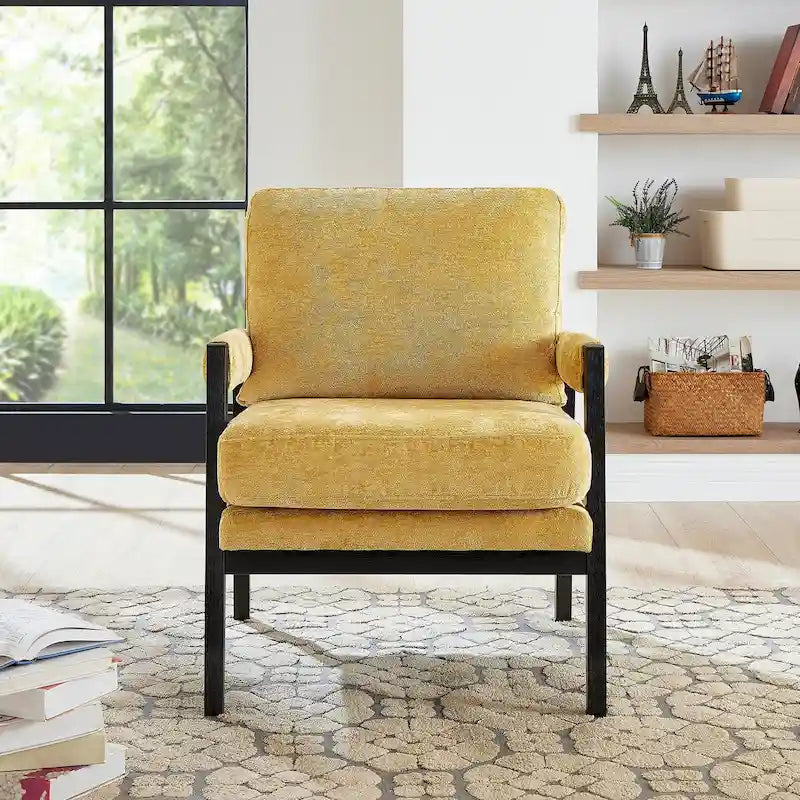 Fauteuil rembourré moderne de style médiéval