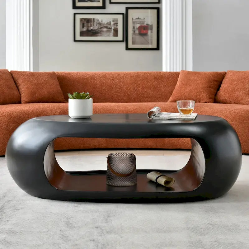 Table basse ovale moderne