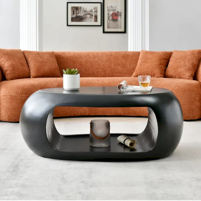 Table basse ovale moderne