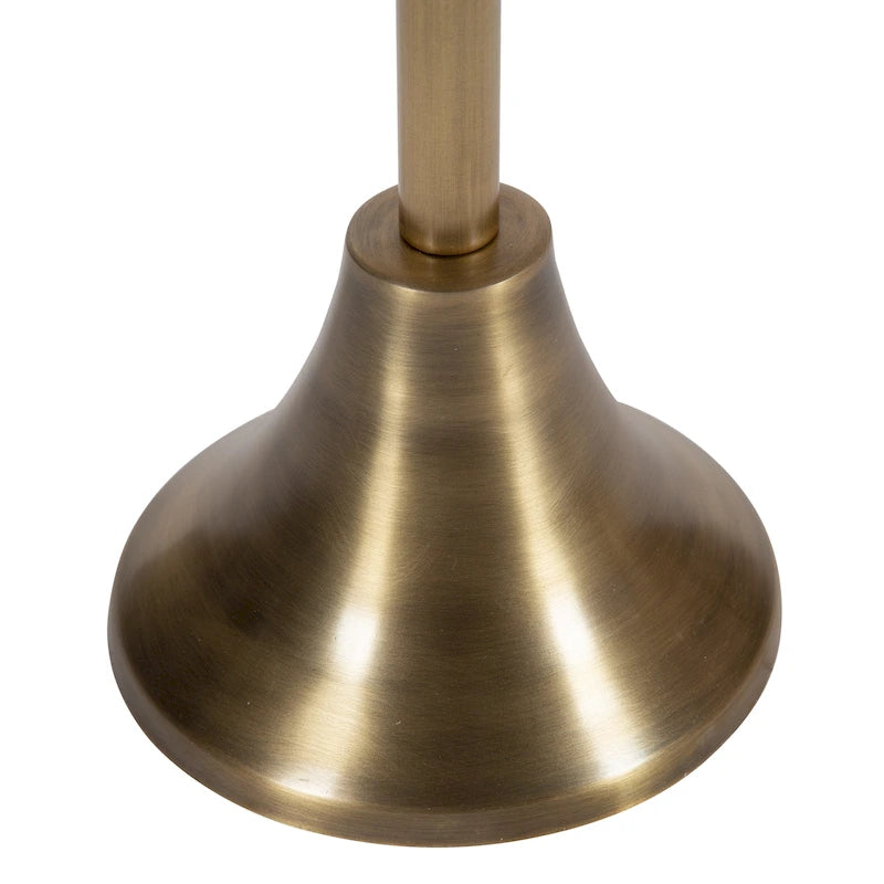 Table d'appoint festonnée en marbre et métal