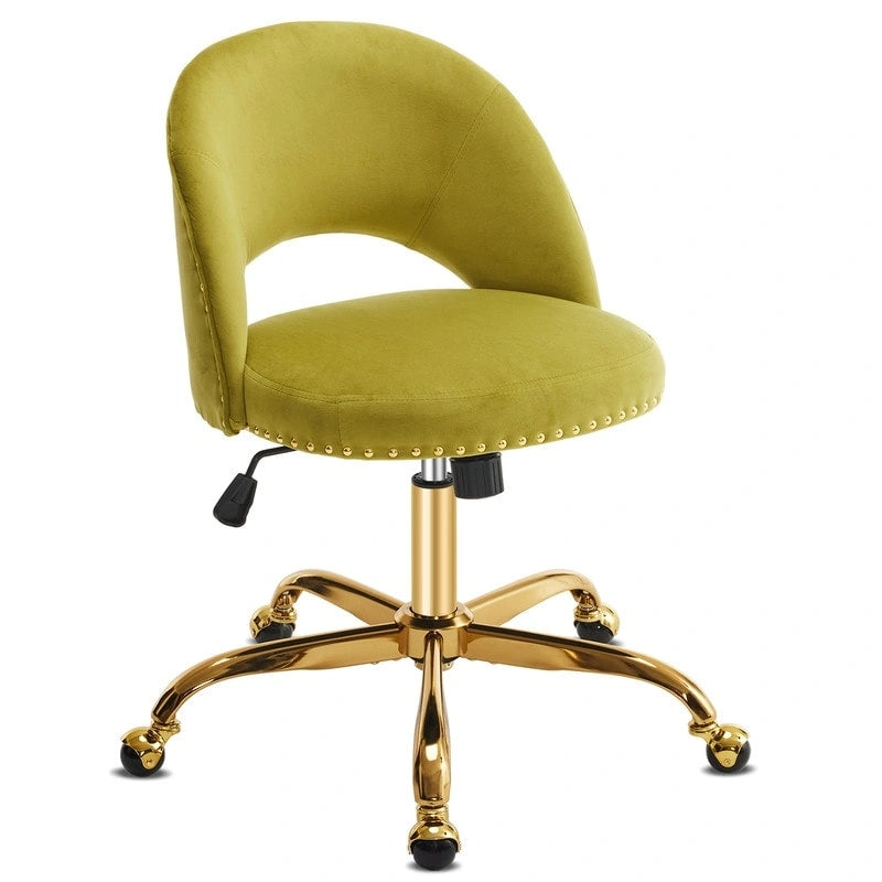 Bureau et chaise de bureau à domicile mignons et modernes en tissu avec roulettes