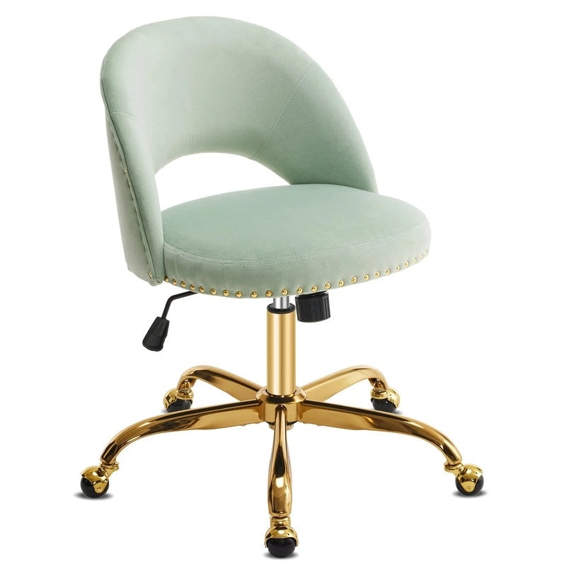 Bureau et chaise de bureau à domicile mignons et modernes en tissu avec roulettes