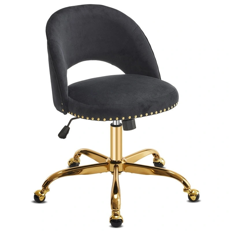 Bureau et chaise de bureau à domicile mignons et modernes en tissu avec roulettes