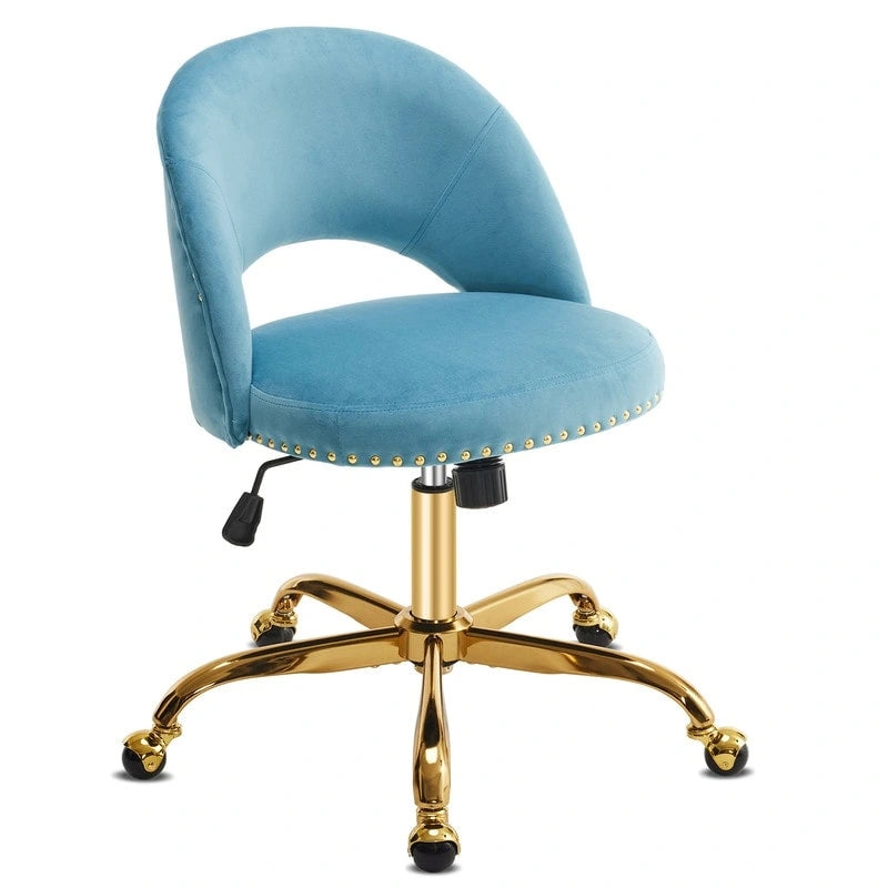 Bureau et chaise de bureau à domicile mignons et modernes en tissu avec roulettes