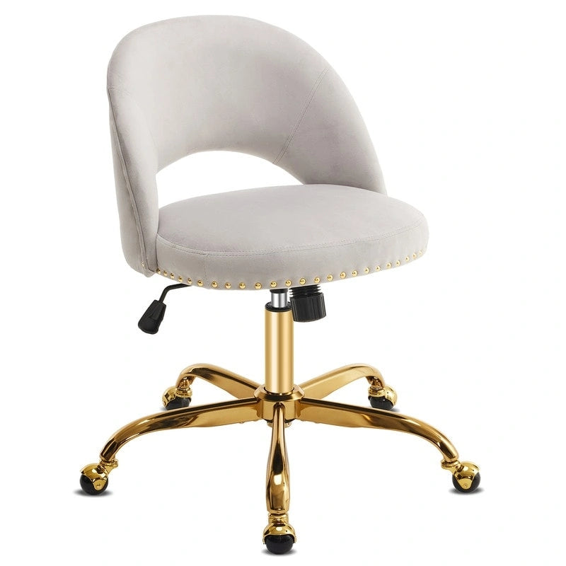Bureau et chaise de bureau à domicile mignons et modernes en tissu avec roulettes