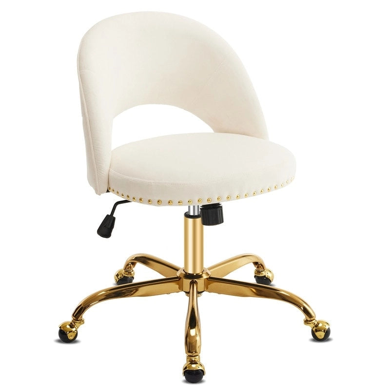 Bureau et chaise de bureau à domicile mignons et modernes en tissu avec roulettes