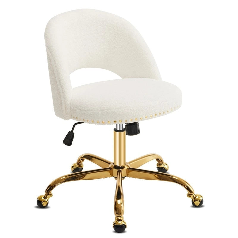 Bureau et chaise de bureau à domicile mignons et modernes en tissu avec roulettes