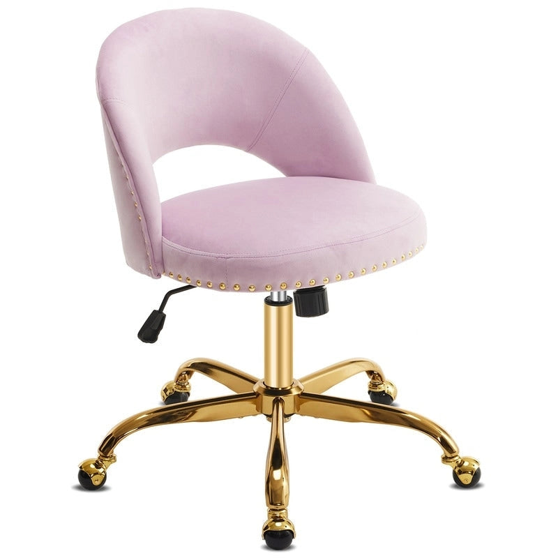 Bureau et chaise de bureau à domicile mignons et modernes en tissu avec roulettes