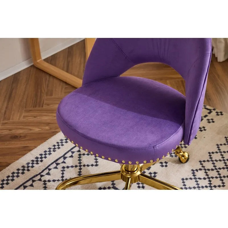 Bureau et chaise de bureau à domicile mignons et modernes en tissu avec roulettes
