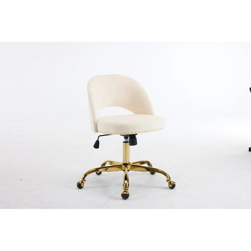 Bureau et chaise de bureau à domicile mignons et modernes en tissu avec roulettes