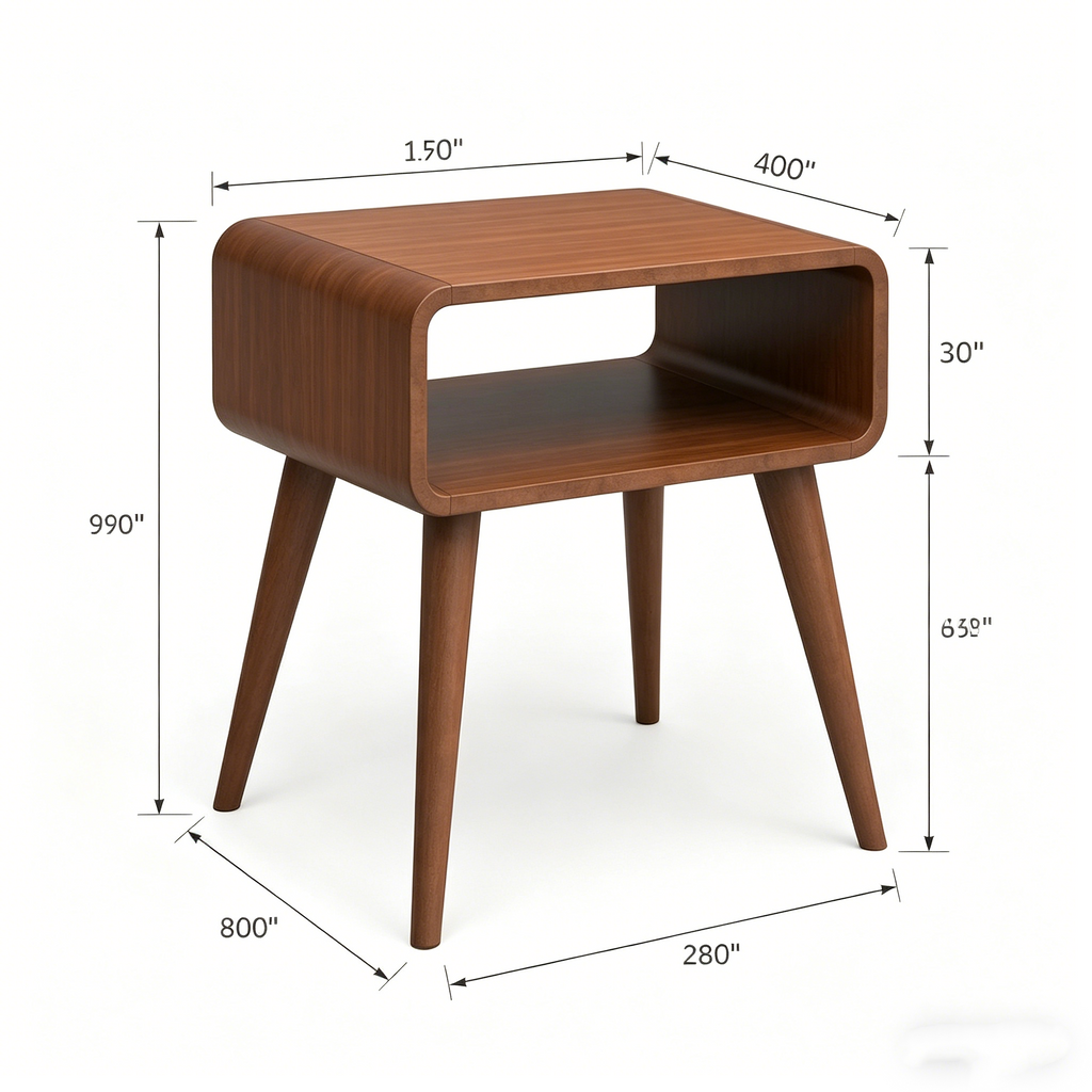 Table d'appoint - Fini noyer riche
