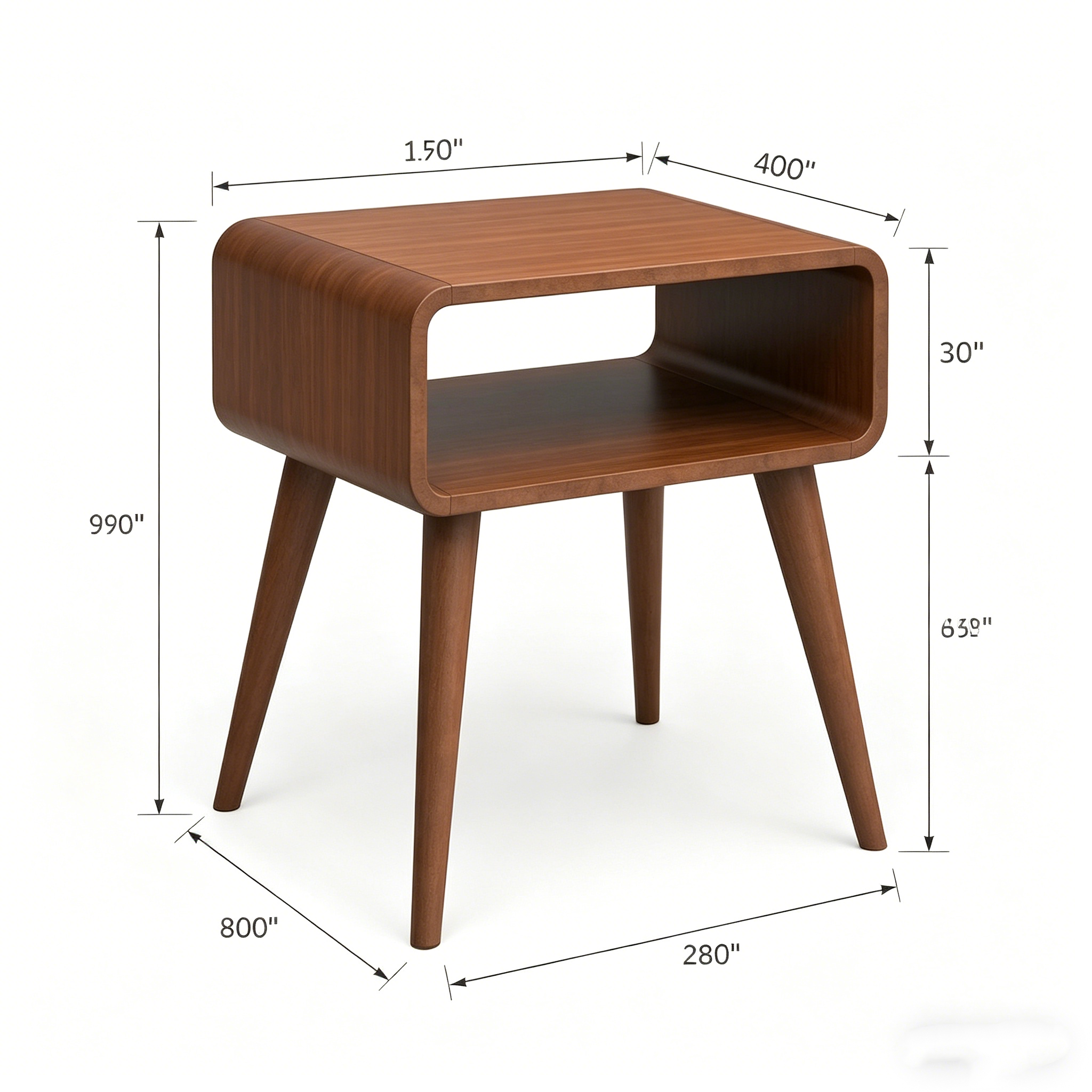 Table d'appoint - Fini noyer riche