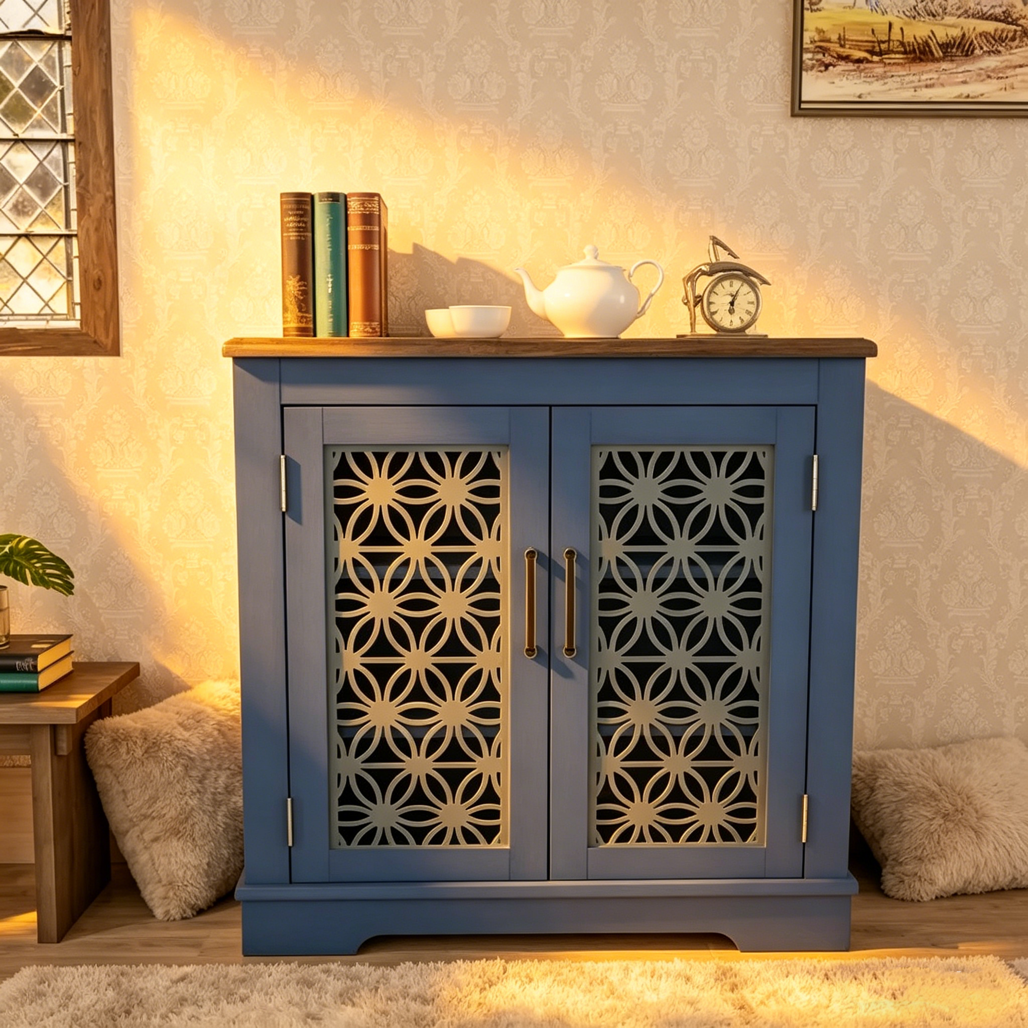 Meuble de rangement d'appoint rustique pour salle de bain ou chambre à coucher, 31 po